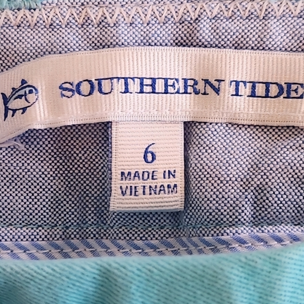Southern Tide Caroline 5” Shorts Size 6 Bermuda Blue - Picture 2 of 10